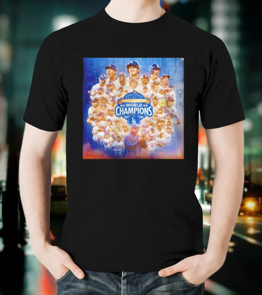 Back-To-Back 2024 2025 World Champions LA Dodgers T-Shirt