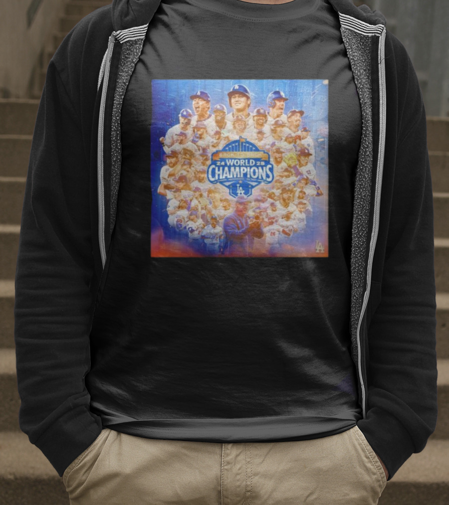 Back-To-Back 2024 2025 World Champions LA Dodgers T-Shirt