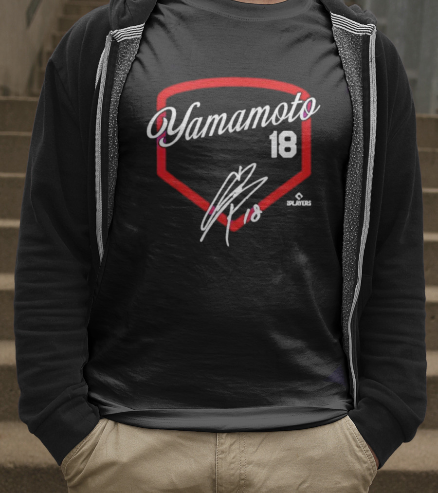 Yamamoto 18 Los Angeles Baseball Signature Design T-Shirt