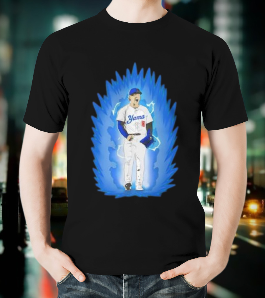 Yoshinobu Yamamoto Super Saiyan Yama 18 Los Angeles Dodgers T-Shirt