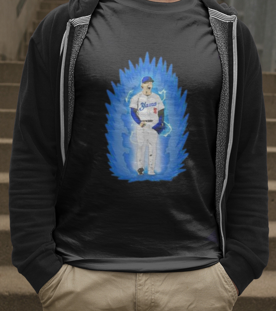 Yoshinobu Yamamoto Super Saiyan Yama 18 Los Angeles Dodgers T-Shirt