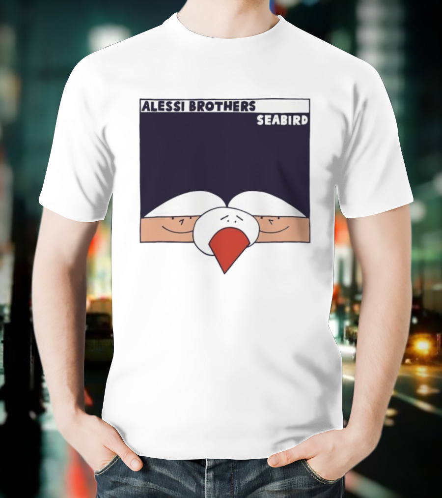Alessi Brothers Seabird Cartoon Style Duo With Seagull T-Shirt