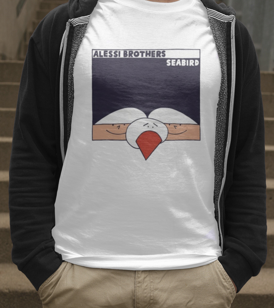 Alessi Brothers Seabird Cartoon Style Duo With Seagull T-Shirt