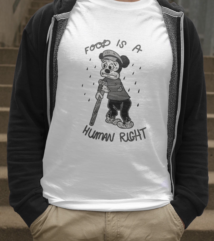 USP Mickey Mouse Food Is A Human Right Vintage Style T-Shirt