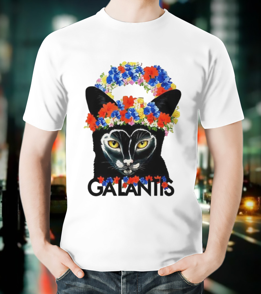 Midsommer Galantis Cat Floral Festival Headpiece T-Shirt