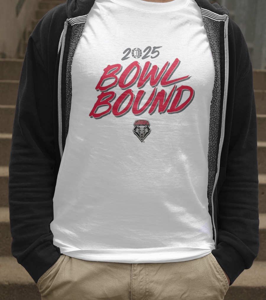 2025 Bowl Bound New Mexico Lobos Football T-Shirt