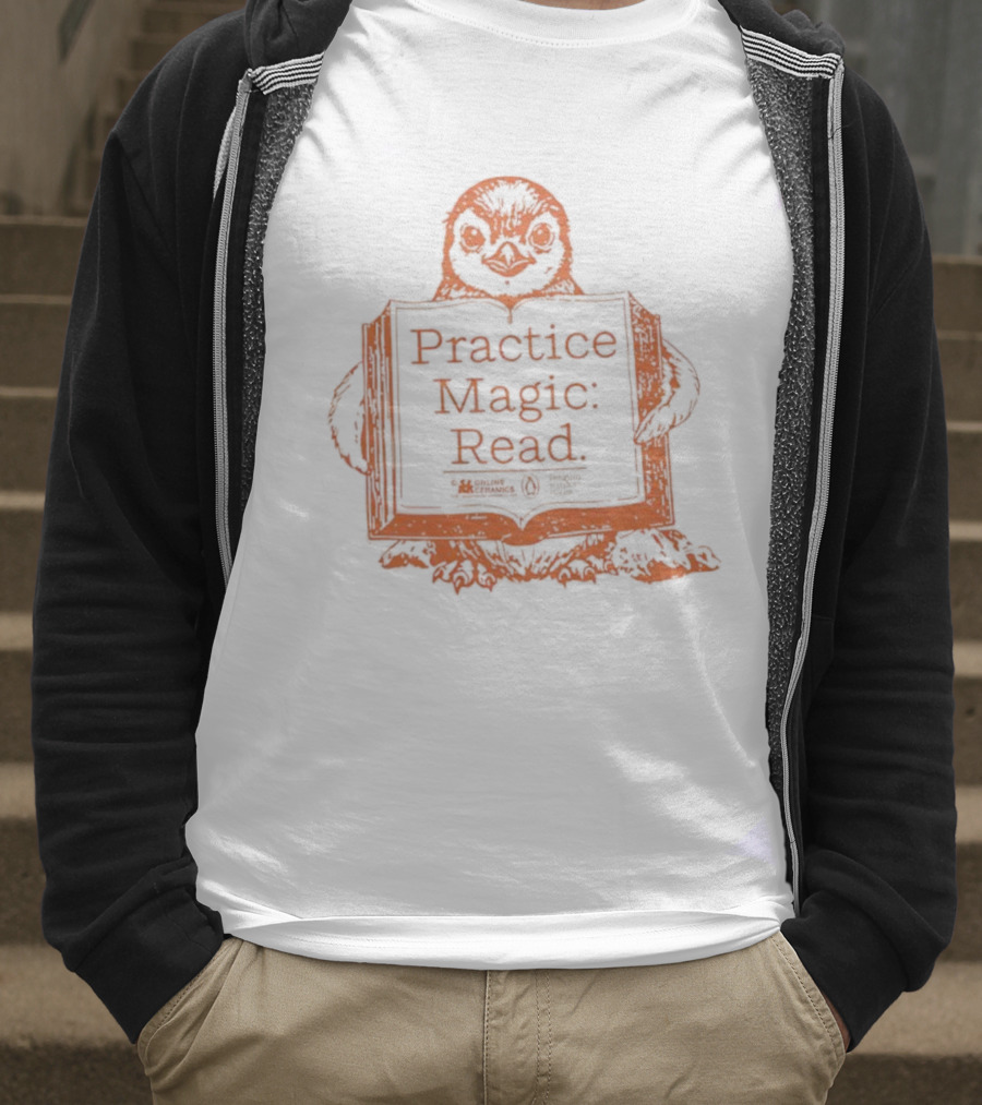 Penguin Holding Book Practice Magic Read T-Shirt