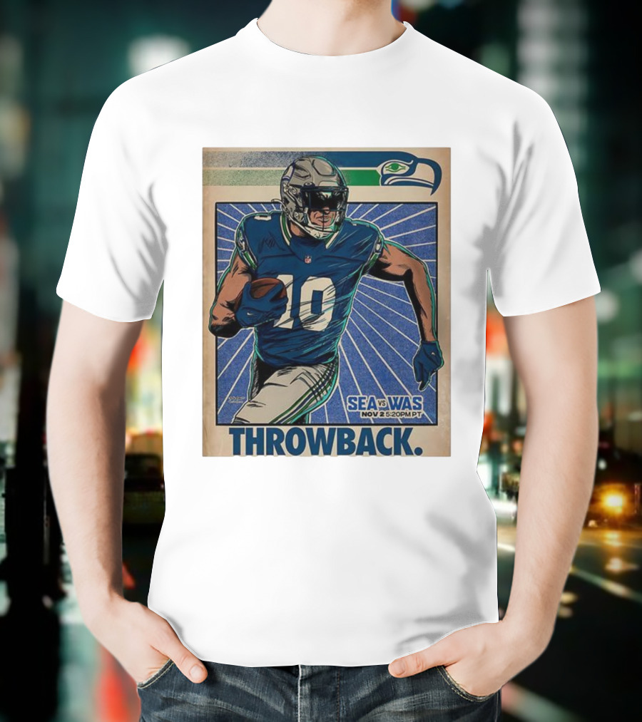 Seattle Seahawks Vs Washington Commanders Nov 2 Throwback NFL 2025 T-Shirt