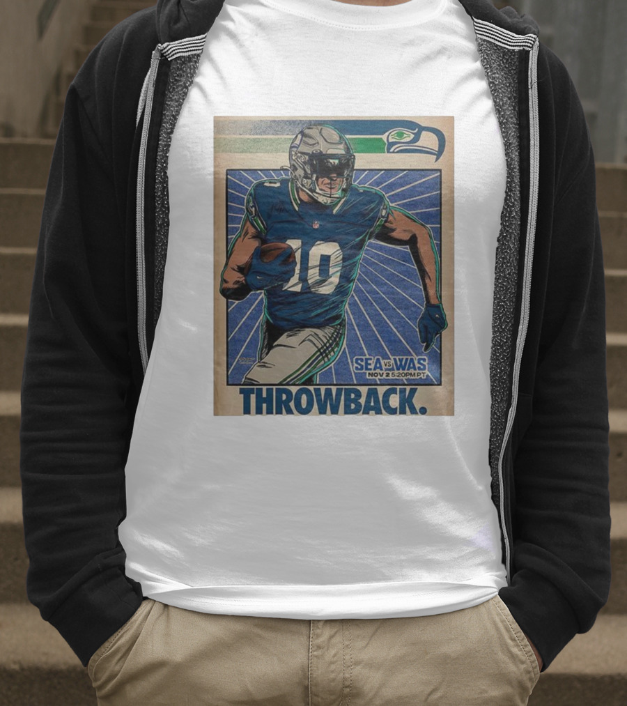 Seattle Seahawks Vs Washington Commanders Nov 2 Throwback NFL 2025 T-Shirt