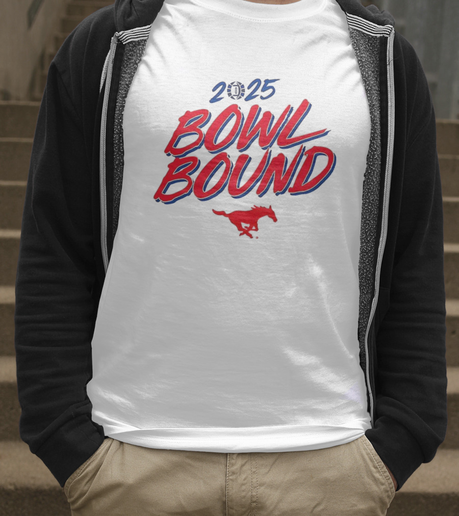 SMU Mustangs 2025 Bowl Bound Football Team Spirit T-Shirt