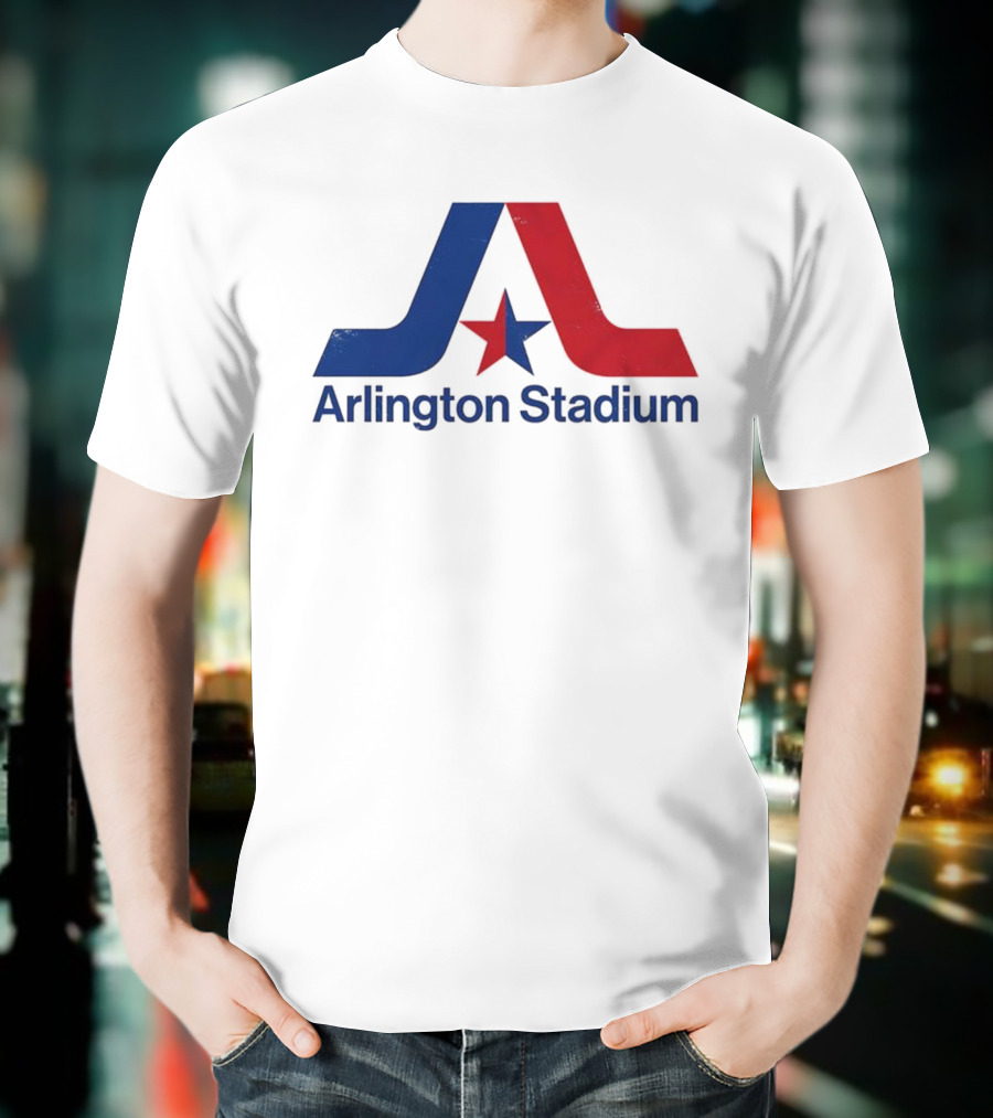 Texas Rangers Arlington Stadium Vintage Star Emblem T-Shirt