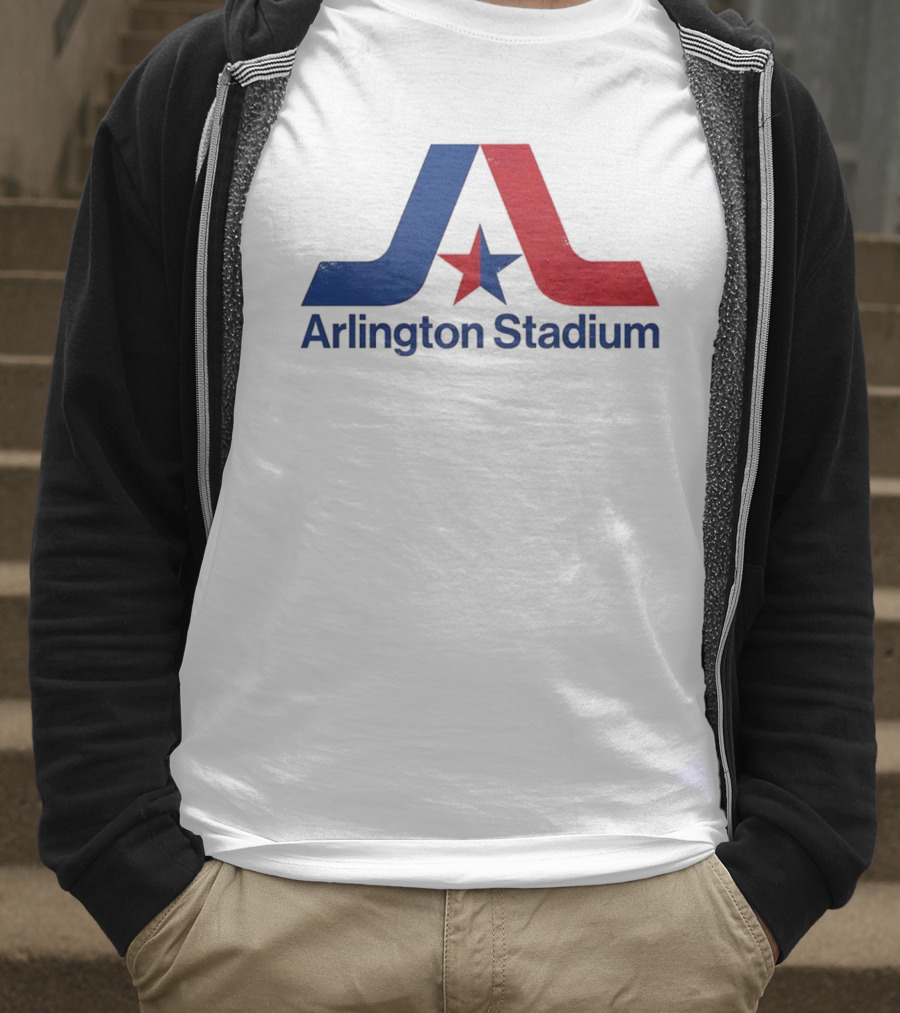 Texas Rangers Arlington Stadium Vintage Star Emblem T-Shirt