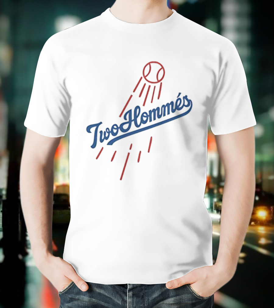 Two Hommés Baseball Collaboration Dodgers Style T-Shirt