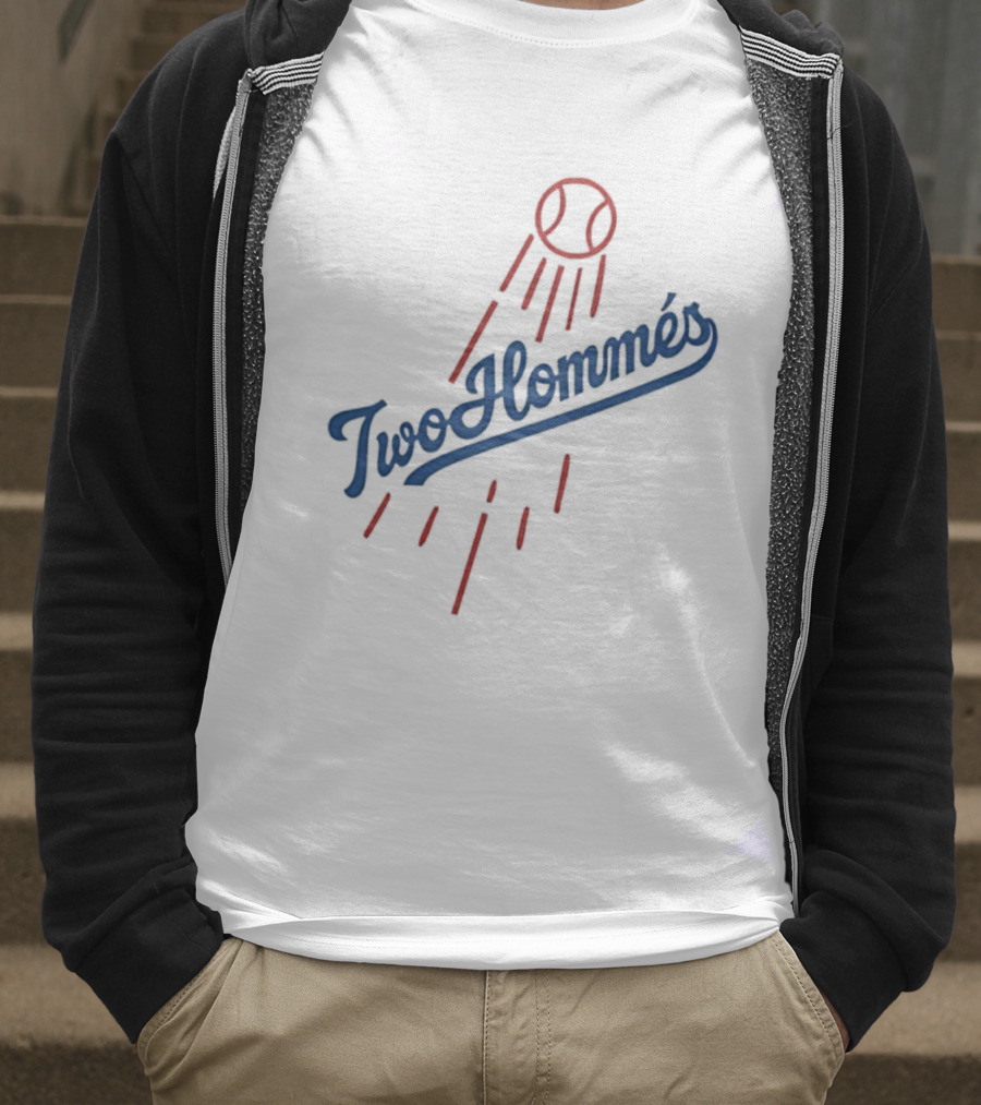 Two Hommés Baseball Collaboration Dodgers Style T-Shirt
