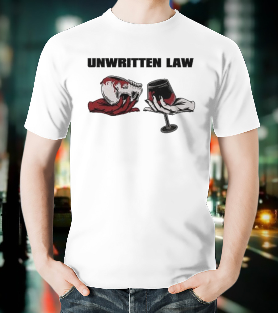 Unwritten Law Beggars Skull And Wine Glass Graphic T-Shirt