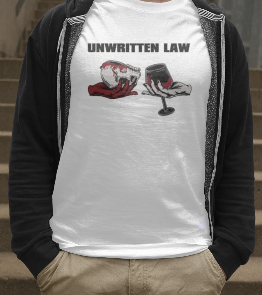 Unwritten Law Beggars Skull And Wine Glass Graphic T-Shirt