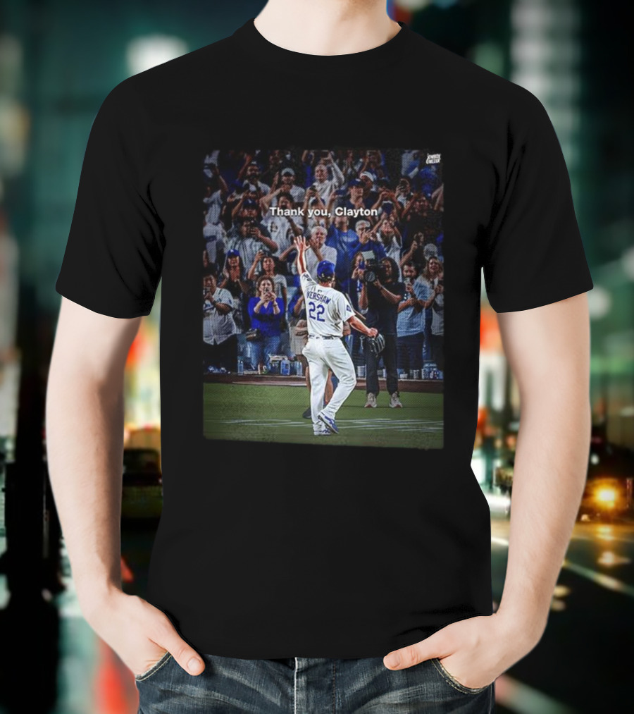 Thank You Clayton Kershaw 22 Crowd Tribute T-Shirt