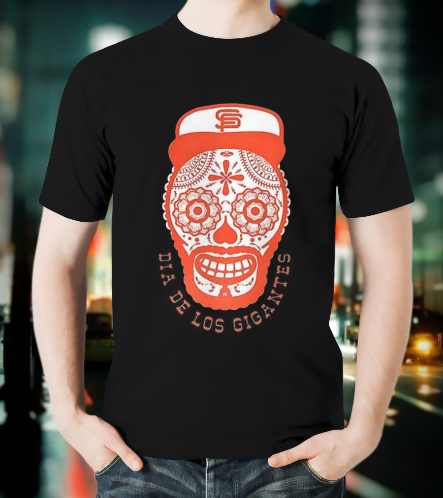 Dia De Los Gigantes San Francisco Skull Cap MLB Celebration T-Shirt