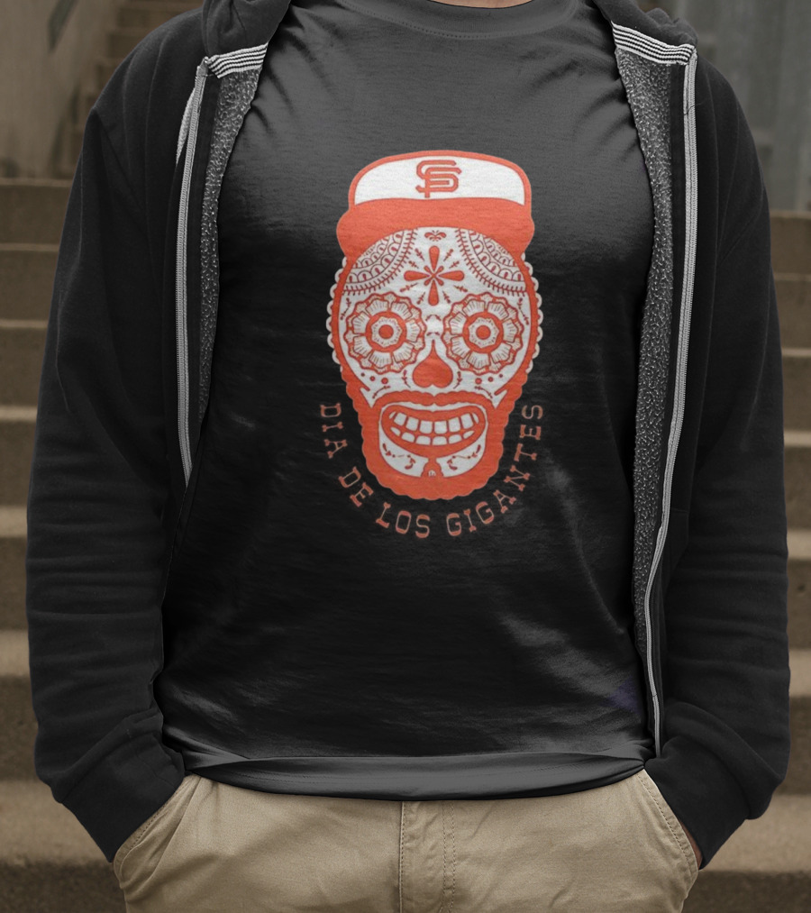 Dia De Los Gigantes San Francisco Skull Cap MLB Celebration T-Shirt