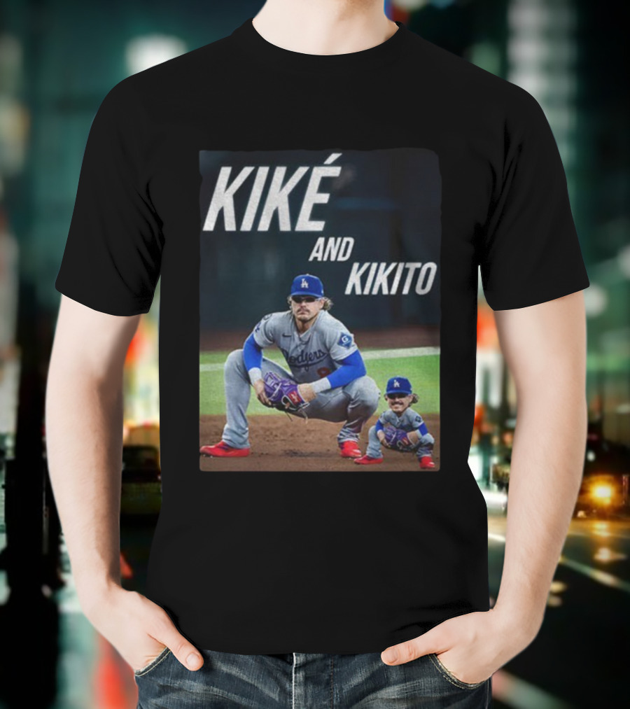 Dodgers Kiké And Kikito Photo T-Shirt