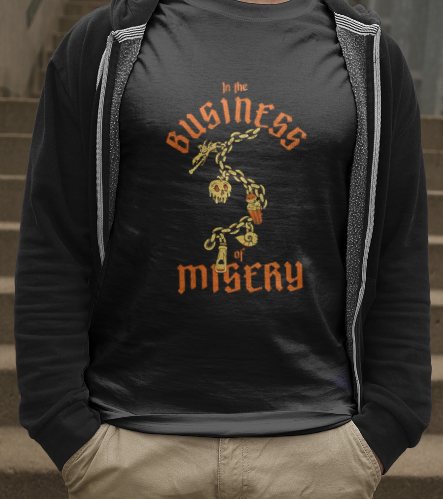 In The Business Of Misery Chain With Charms T-Shirt