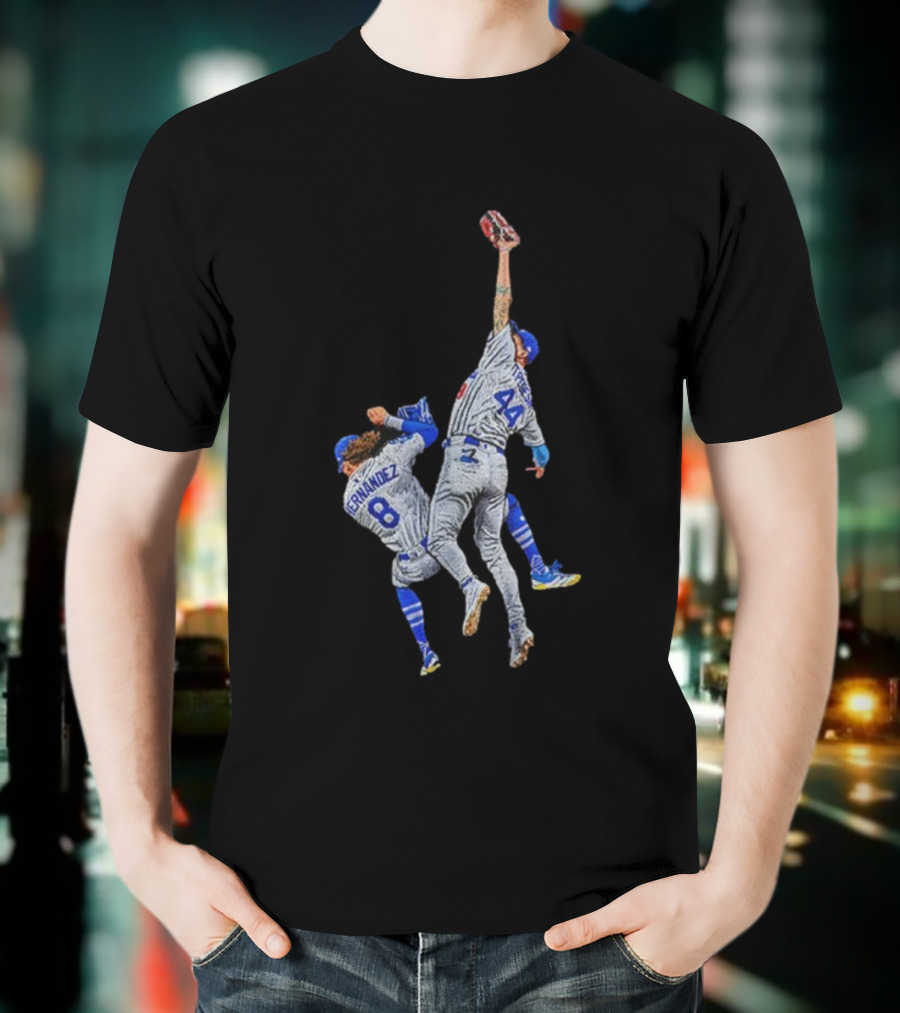 Kike Hernandez Vs Andy Pages The Catch Dodgers 2025 World Series Champions T-Shirt