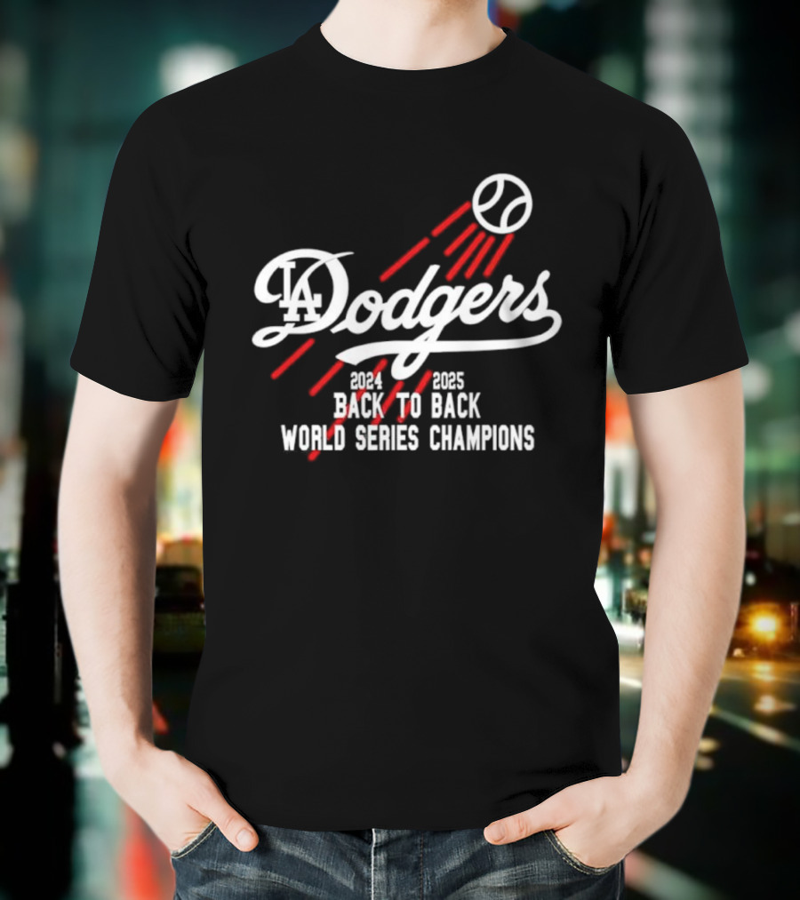 LA Dodgers 2024 2025 Back To Back World Series Champions T-Shirt