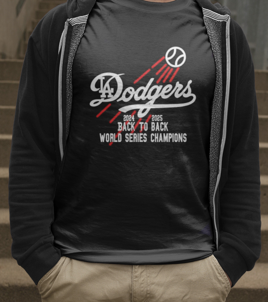 LA Dodgers 2024 2025 Back To Back World Series Champions T-Shirt
