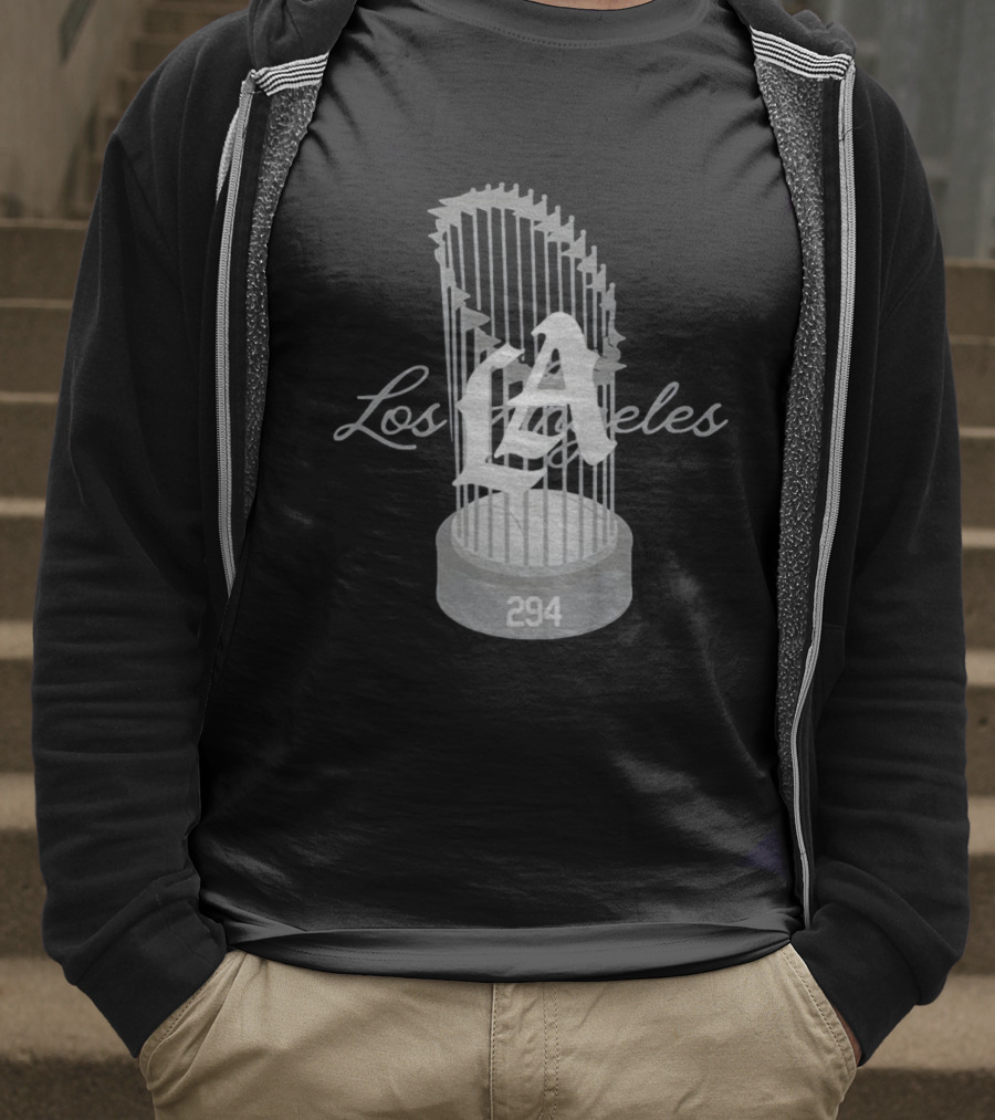 Los Angeles Dodgers LA 294 World Champs Trophy T-Shirt