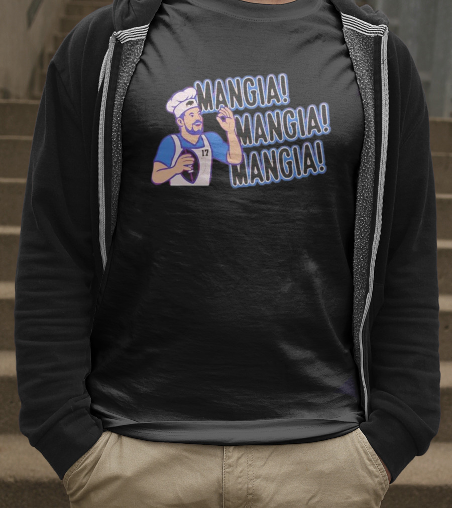 Mangia Mangia Mangia Chef Number 17 Player Football Buffalo T-Shirt