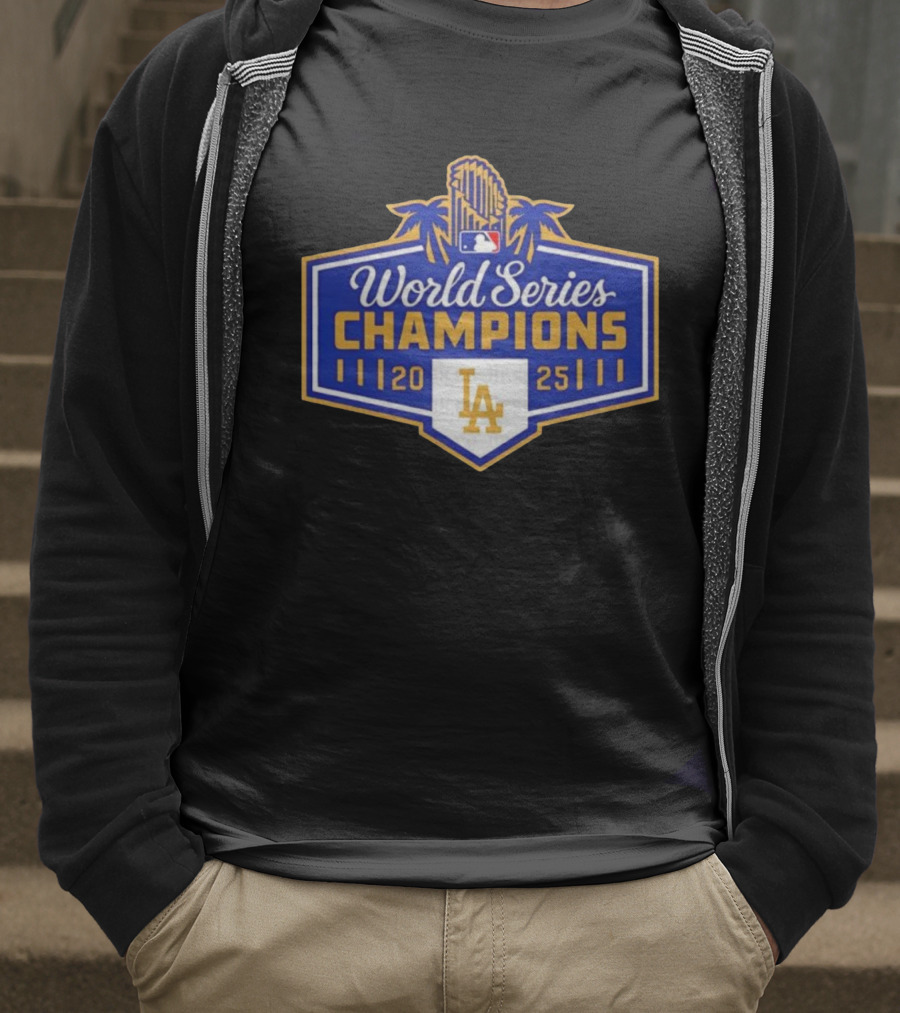 World Series Champions 2025 LA Dodgers MLB Logo T-Shirt