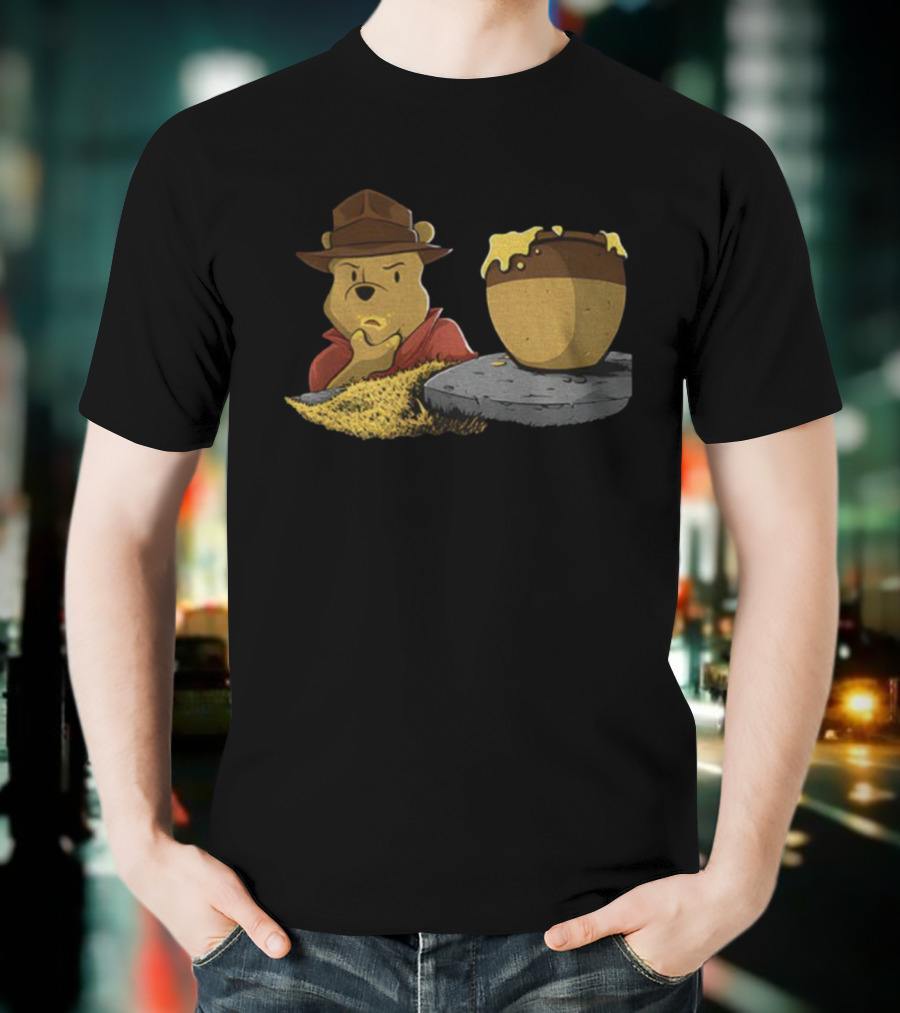 Winnie The Pooh Indiana Jones Raider Of The Bad Honey Adventure T-Shirt