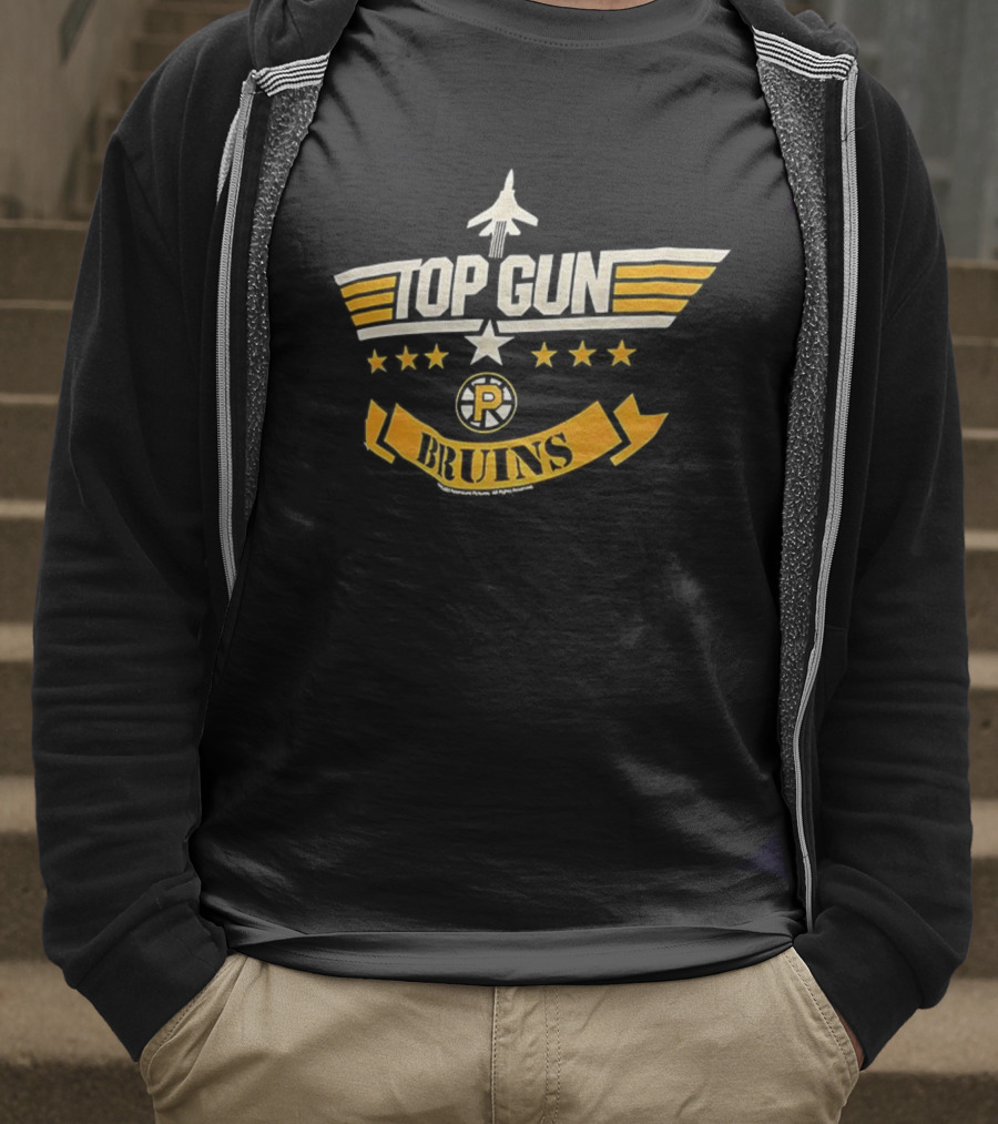 Top Gun Providence Bruins Stars Banner T-Shirt