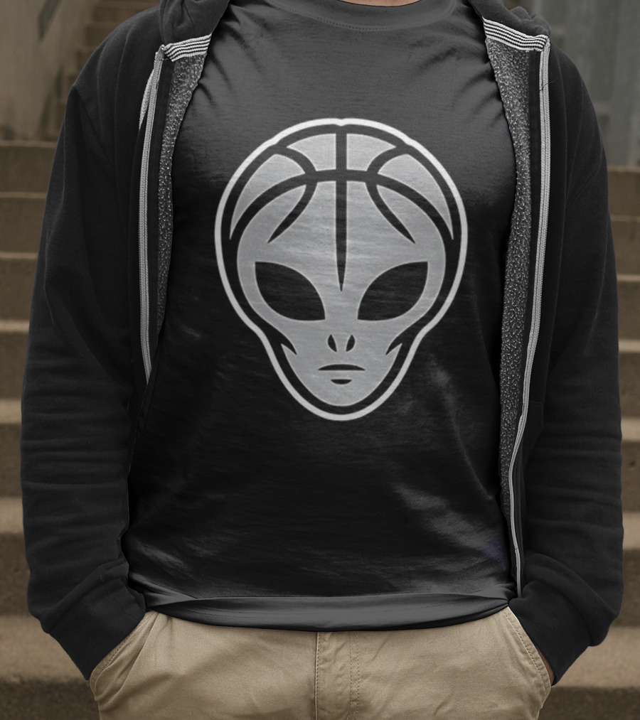 San Antonio Spurs Basketball Alien Head Logo T-Shirt