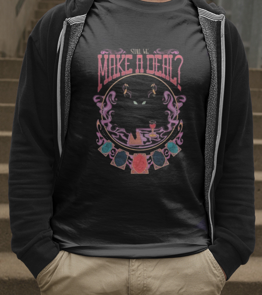 Just Roll With It Shall We Make A Deal Niklaus Tarot Table Drink Symbol T-Shirt