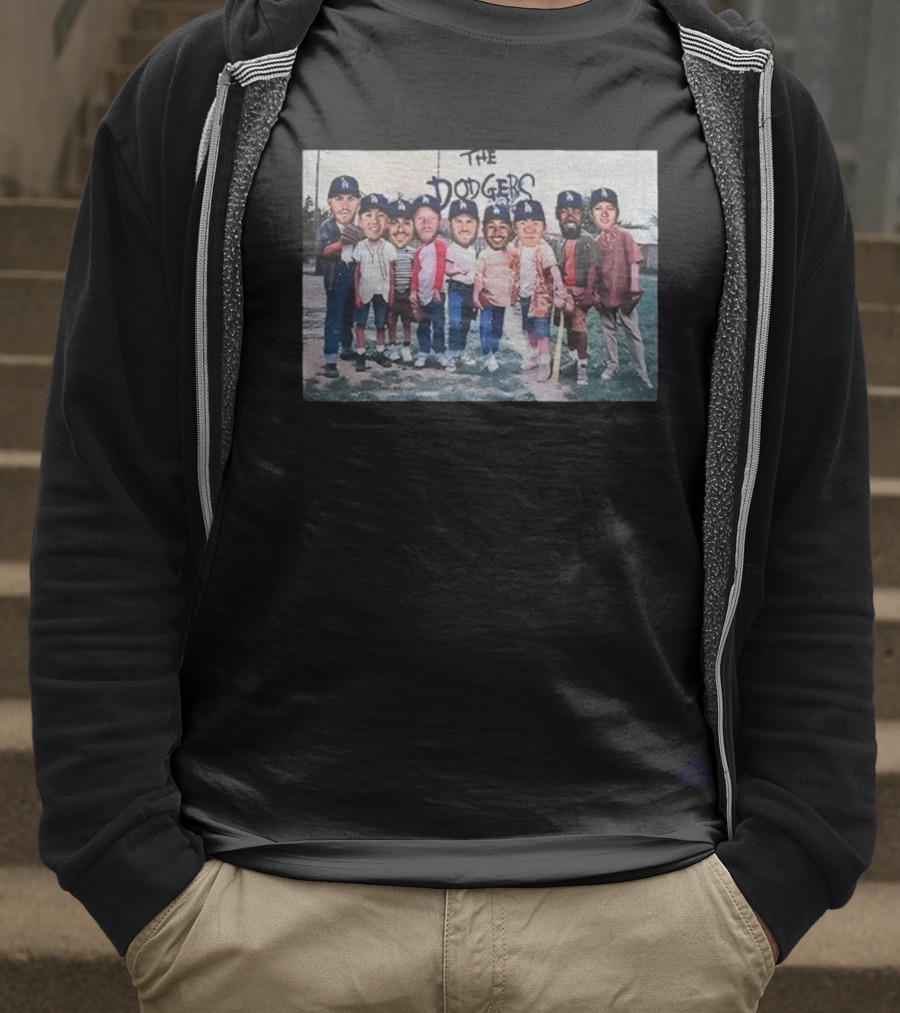 Los Angeles Dodgers Baseball Funny Bootleg Cartoon Team Characters T-Shirt
