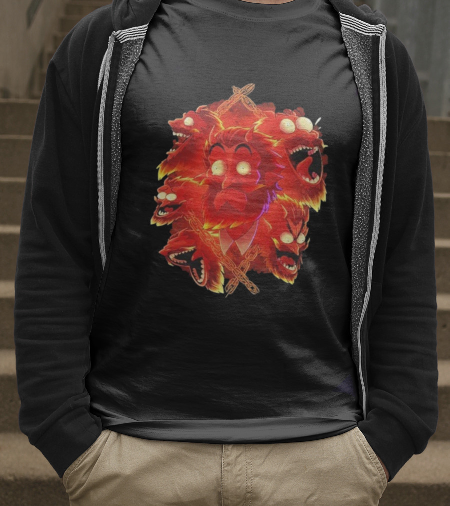 Legends Of Avantris Gideon Laughing Fiery Demon Faces T-Shirt