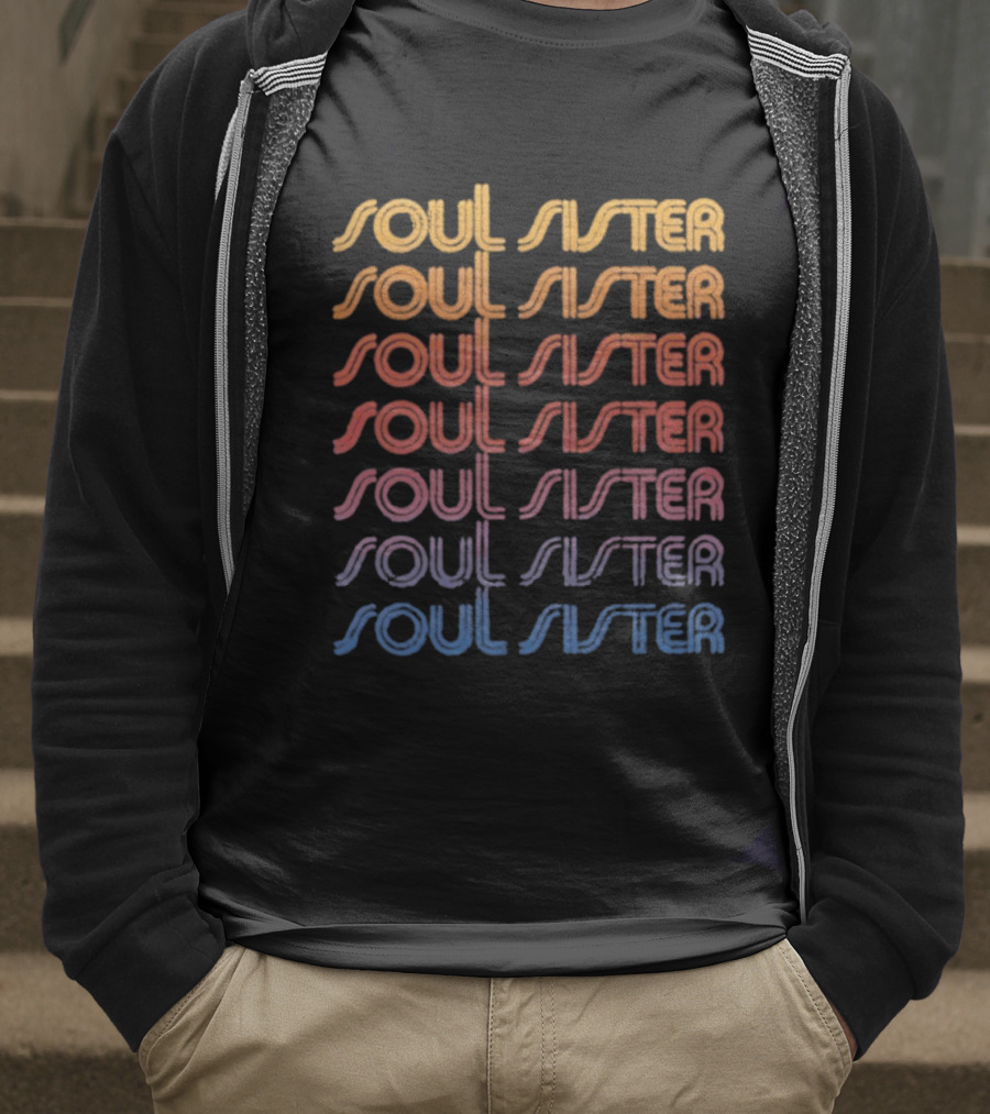 Soul Sister Train Repeat Motivation Multicolor Gradient T-Shirt