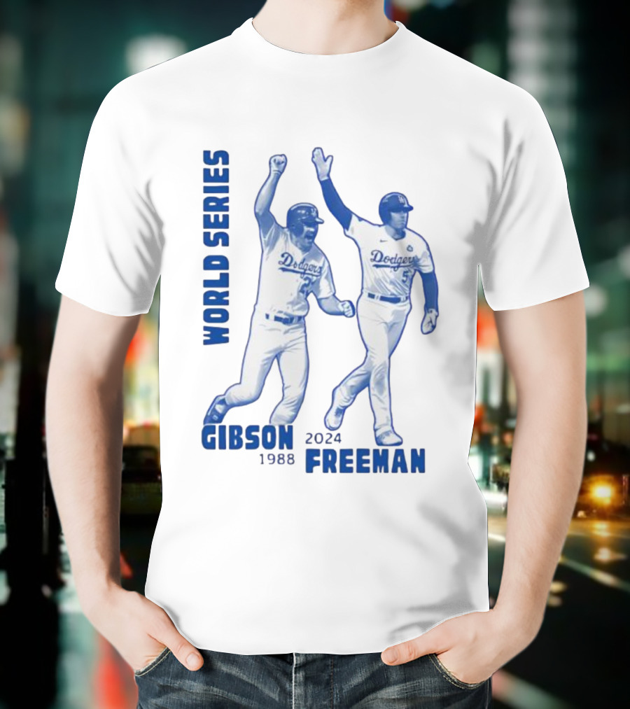 World Series Dodgers Gibson 1988 Freeman 2024 T-Shirt
