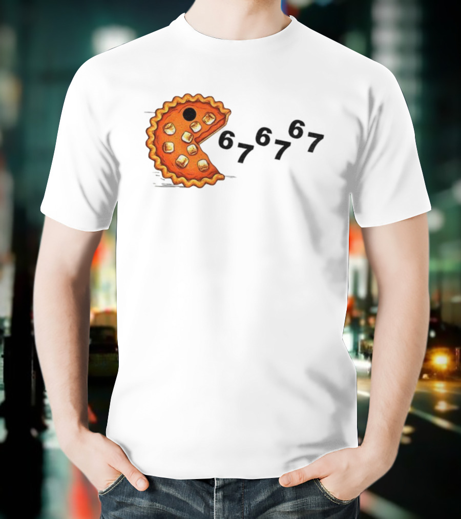 Pacman Pumpkin Pie Eating Ghosts Happy Fall Meme 67 T-Shirt
