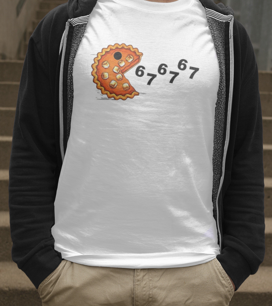 Pacman Pumpkin Pie Eating Ghosts Happy Fall Meme 67 T-Shirt