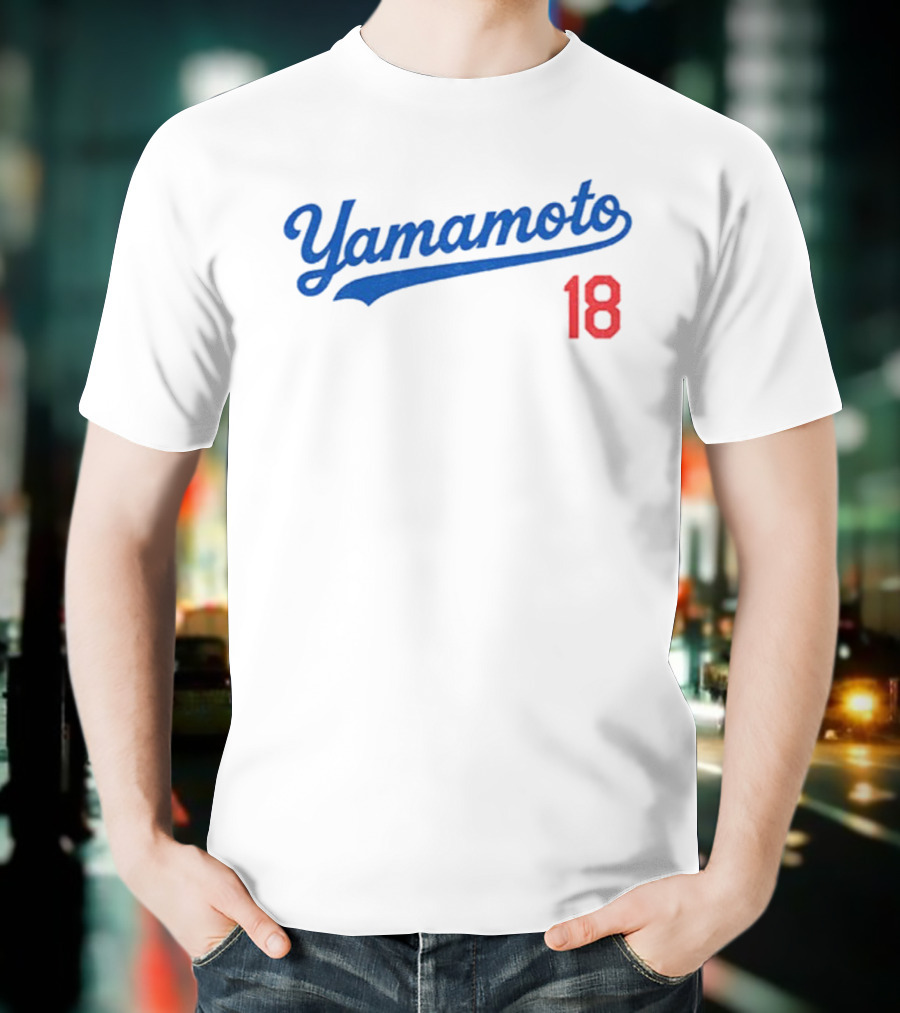 Yamamoto 18 Los Angeles Dodgers MLB Baseball World Champions T-Shirt