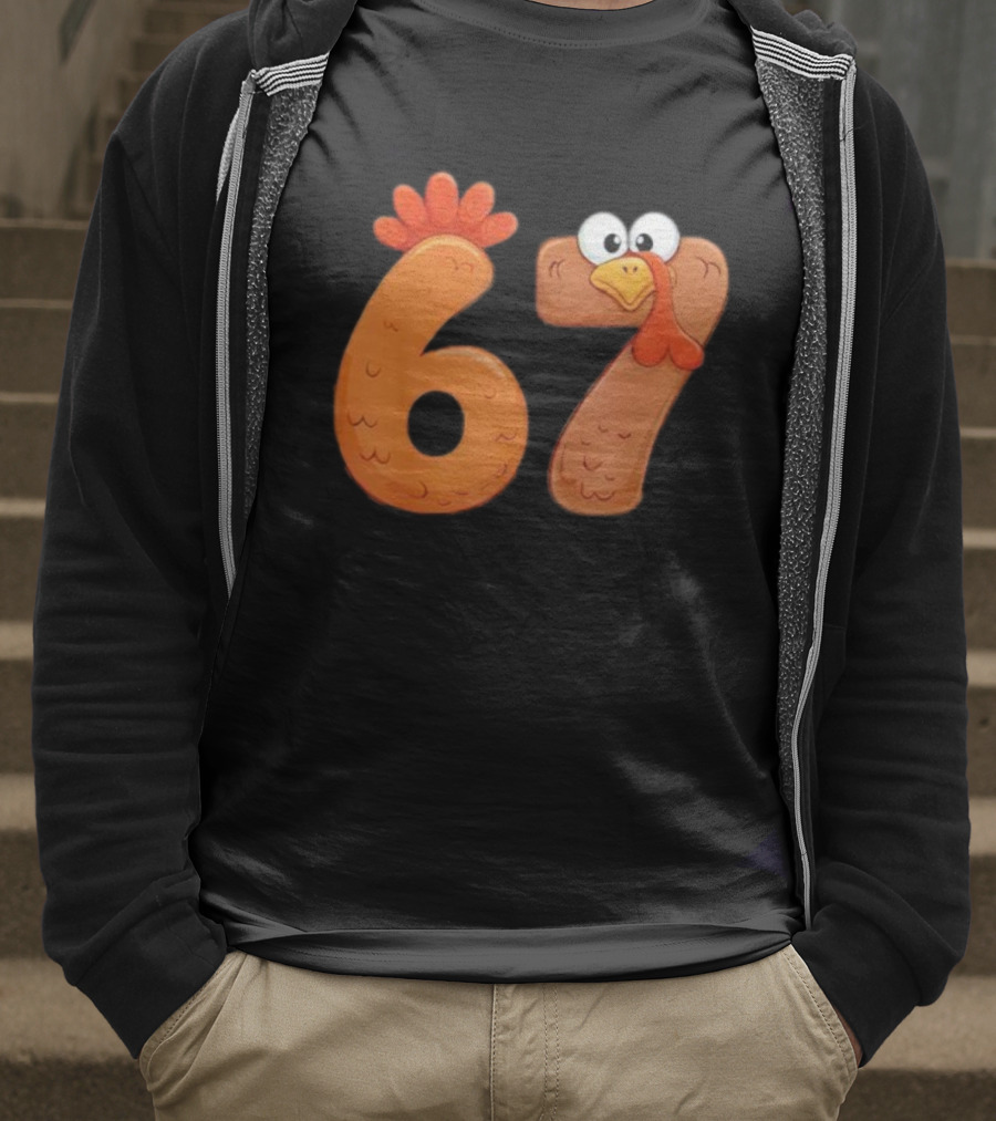 67 Thanksgiving Turkey Cool Fall Farm Fun T-Shirt