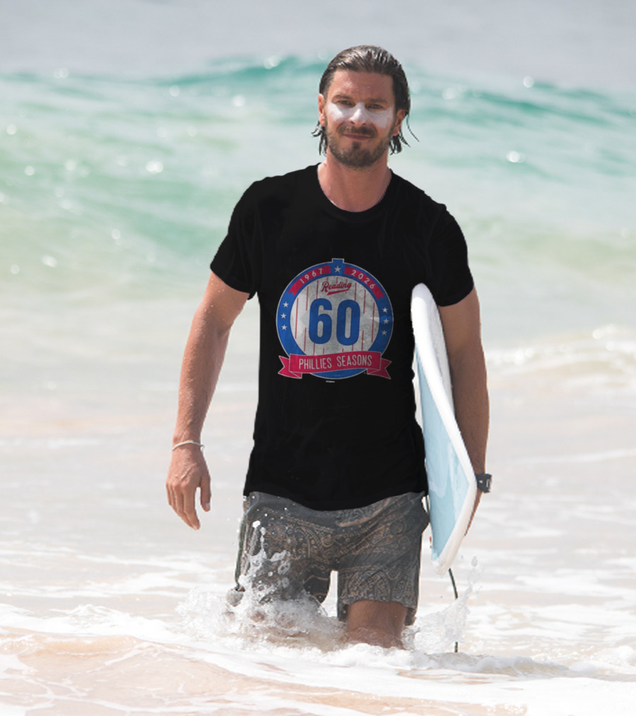 Reading Phillies 60th Anniversary 1967-2026 Phillies Seasons T-Shirt