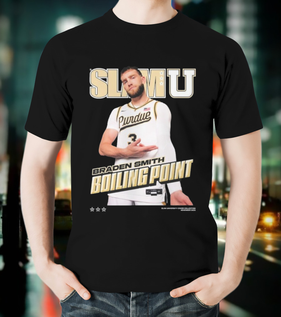 SlamU Braden Smith Boiling Point Purdue Boilermakers T-Shirt
