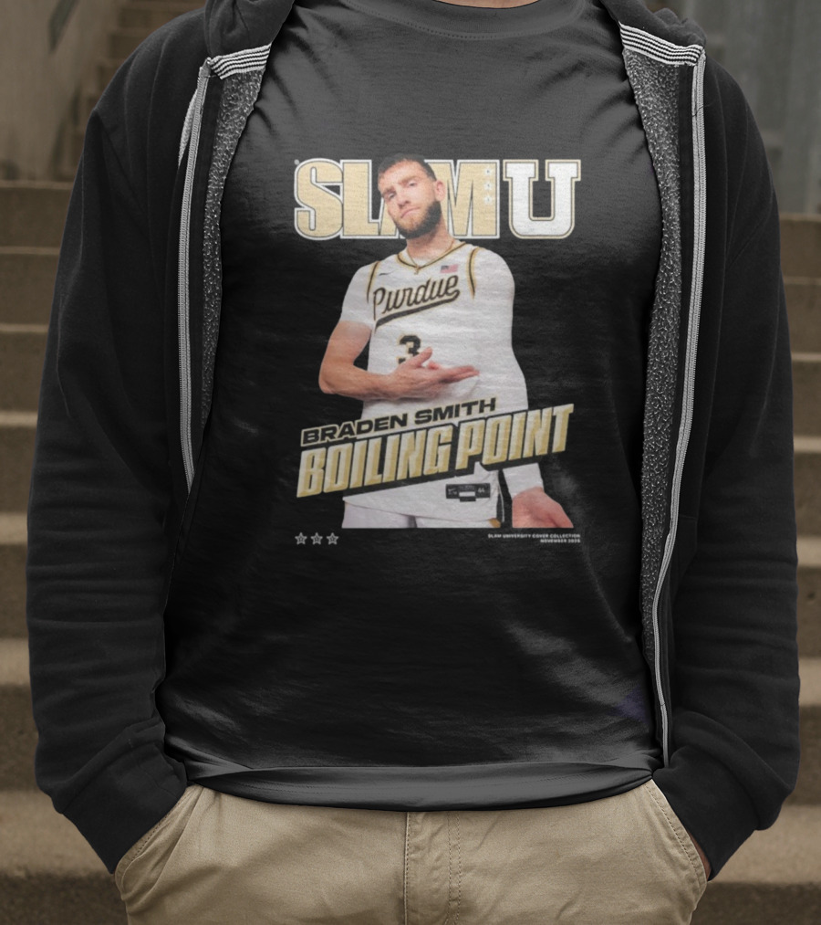 SlamU Braden Smith Boiling Point Purdue Boilermakers T-Shirt