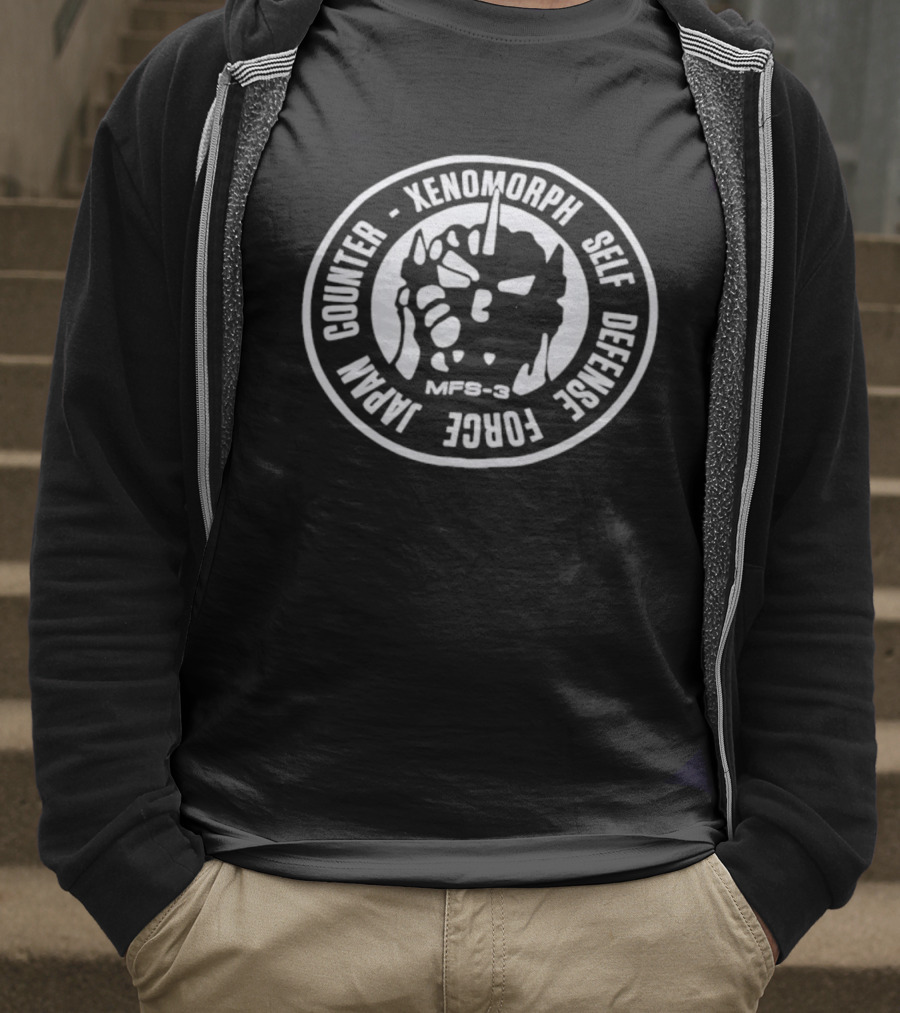 Counter Xenomorph Self Defense Force Japan Godzilla JXSDF T-Shirt