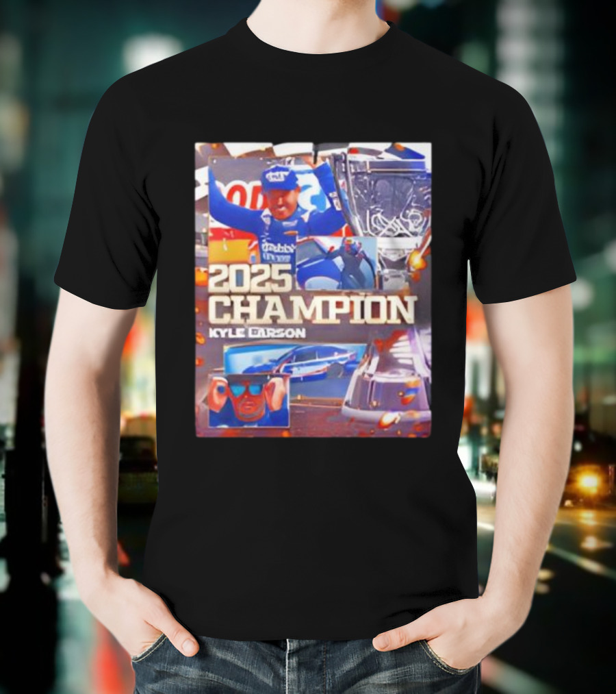 2025 Champion Kyle Larson NASCAR Cup Series Win Racing Victory T-Shirt