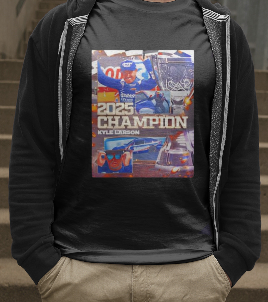 2025 Champion Kyle Larson NASCAR Cup Series Win Racing Victory T-Shirt