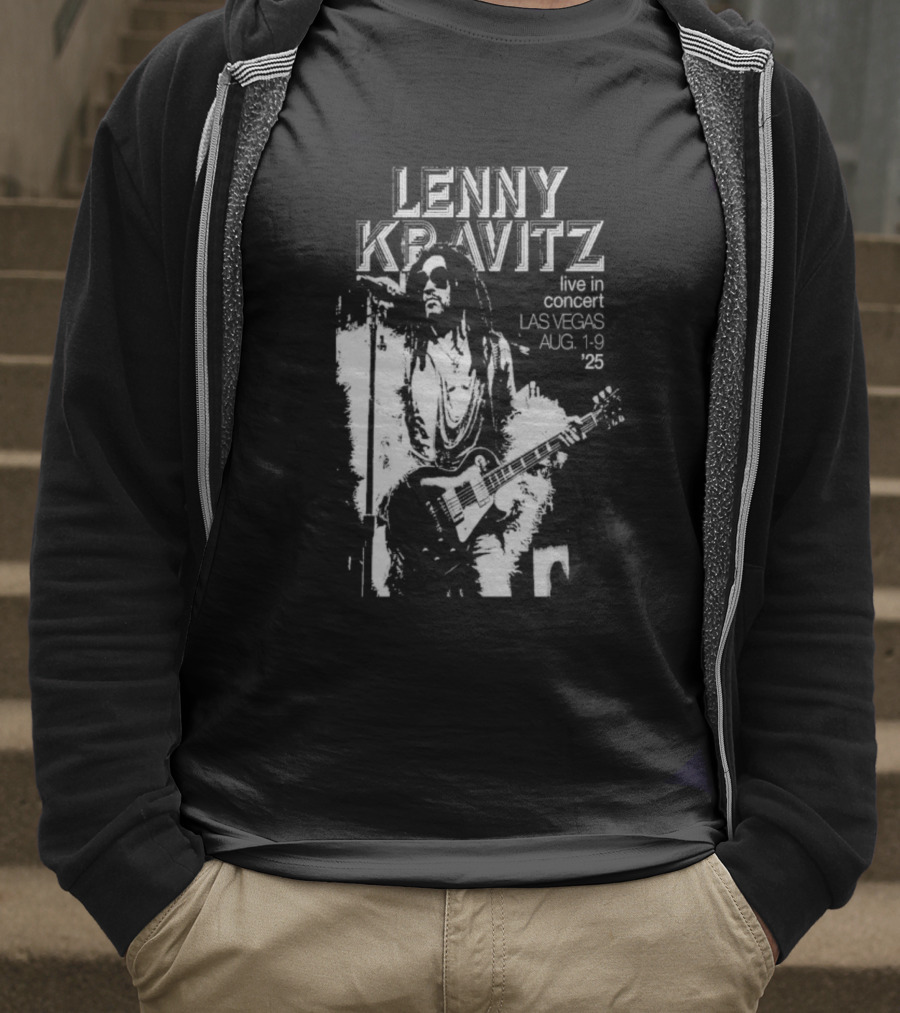 Lenny Kravitz Live In Concert Las Vegas Aug 10 2025 Tour T-Shirt